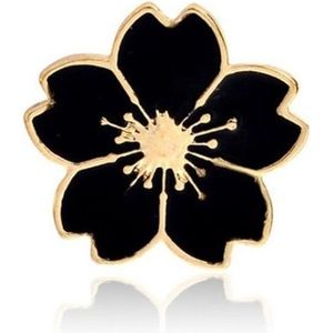 Sweet Cherry Blossom broche DRIP bloem kraag PIN badges kleding tassen accessoires (zwart)