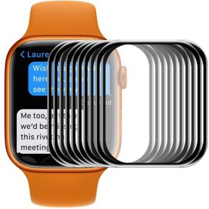 10 stks Enkay Hat-Prins 3D Curved Edge Full Coverage Full Tempered Glass HD Screen Protector Film voor Apple Watch Series 7 45 mm