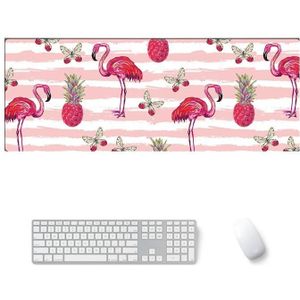 900x400x3mm Office Learning Rubber Mouse Pad Table Mat (1 Flamingo)
