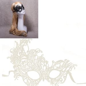 Halloween Masquerade Party Dance Sexy Lady Lace Phoenix Mask(White)