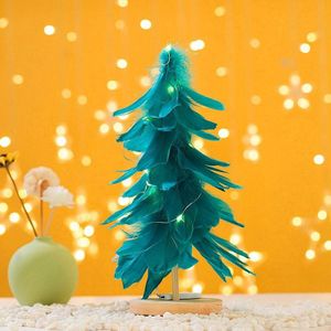 Mini Kerstboom Decoratie Venster Desktop Kerstversiering (Blauw )