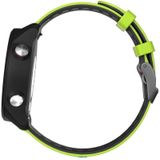 Voor Garmin Forerunner 245 Two-tone siliconen band (Lime + Black)