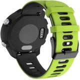 Voor Garmin Forerunner 245 Two-tone siliconen band (Lime + Black)