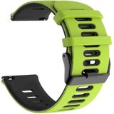 Voor Garmin Forerunner 245 Two-tone siliconen band (Lime + Black)