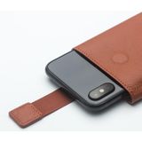Voor iPhone XS / X QIALINO Nappa Textuur Top-grain lederen horizontale flip portemonnee hoes met kaartslots (Bruin)