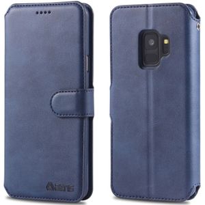 Voor Galaxy S9 AZNS kalf textuur magnetische horizontale Flip PU lederen draagtas met houder & kaartsleuven & fotolijstjes (blauw)
