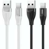REMAX RC-075a 1m 2.1A USB naar USB-C / Type-C Jell Data Cable (Wit)