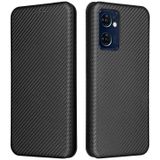 Voor Oppo Vind X5 Lite Carbon Fible Texture Magnetic Leather Phone Case (Black)