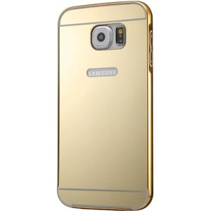 Modieuze galvaniseren PC Push Pull Shell backcover + metalen Frame Bumper voor Samsung Galaxy S7 / G930(Gold)
