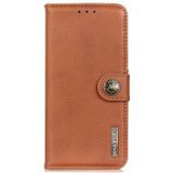 Voor Samsung Galaxy S30 Plus KHAZNEH Cowhide Texture Horizontale Flip Lederen case met Holder & Card Slots & Wallet(Bruin)