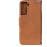 Voor Samsung Galaxy S30 Plus KHAZNEH Cowhide Texture Horizontale Flip Lederen case met Holder & Card Slots & Wallet(Bruin)
