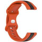 Voor Garmin Forerunner 645 Music 20 mm vlindergesp tweekleurige siliconen horlogeband (oranje + zwart)