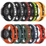 Voor Garmin Forerunner 645 Music 20 mm vlindergesp tweekleurige siliconen horlogeband (oranje + zwart)