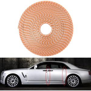 8m universele DIY Carbon Fiber rubber auto auto Deurrand Seal Scratch Protector decoratieve strip (oranje)
