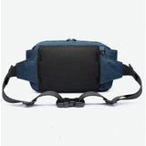Ozuko 9315 Outdoor Waterproof Men Sports Waist Bag Messenger Bag met externe USB-oplaadpoort (donkerblauw)