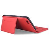 Voor iPhone 6 Plus / 6s Plus Sterk Magnetisme Schokbestendig horizontaal flip vloeistofgevoel voel lederen hoes met Holder & Card Slots & Wallet(Rood)