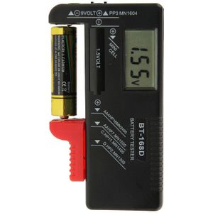 BT - 168D Digitaal LCD Display batterij universele Tester voor 1.5V batterijen van AA  AAA en 9V 6F22