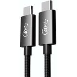 PD 100W USB-C / TYPE-C tot USB-C / Type-C Thunderbolt 4 Volledige gegevenskabel  Kabellengte: 0.5m (Black Mesh)