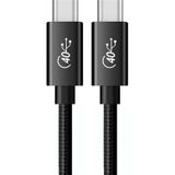 PD 100W USB-C / TYPE-C tot USB-C / Type-C Thunderbolt 4 Volledige gegevenskabel  Kabellengte: 0.5m (Black Mesh)