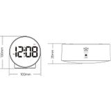 8816 LED Mirror Round Dual-purpose Alarm Clock (White)