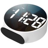8816 LED Mirror Round Dual-purpose Alarm Clock (White)