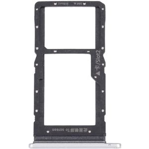 Sim Card Tray + Sim Card Tray / Micro SD -kaartlade voor Huawei Maimang 10 SE (Silver)