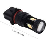 2 stks Super Bright P13W DC 12V 5W 350LM auto auto Mistlamp met 16 SMD-3030 LED-lampen  wit + geel licht