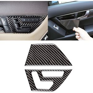 2 stks auto voordeur Seat aanpassing Frame Carbon Fiber decoratieve sticker voor Mercedes-Benz W204