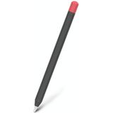 Voor Apple Pencil 2 Stylus Touch Pen Split Contrast Color Siliconen Beschermhoes (Klassiek rood en zwart)