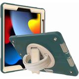 360-graden roterende houder tablethoes met polsband voor iPad 10.2 2020 / 2019 (groen + beige)
