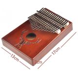 17-toon beginner vinger piano herten hoofd Kalimba duim piano (houten)