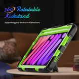 Shockproof  Silicone + PC Protective Case with Holder & Shoulder Strap & Pen Slot For iPad mini 6(Yellow Green + Black)