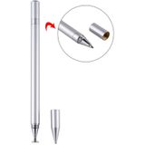 2 in 1 Briefpapier Schrijven Tools Metal Ballpoint Pen Capacitieve Touch Screen Stylus Pen voor telefoons  tablets (zilver)