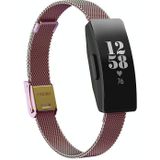Voor Fitbit Inspire / Inspire HR / Ace 2 Double Insurance Buckle Milanese replacement strap watchband (kleurrijk)