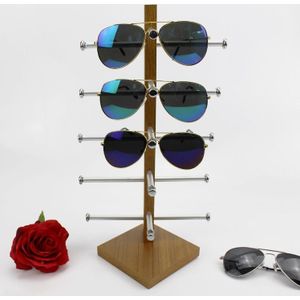 Graan houten bril display frame zonnebril rack display stand