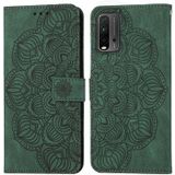 Voor Xiaomi Redmi 9t Mandala relif lederen telefoonhoesje