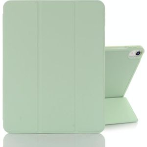 Back Sticker Skin Feel Horizontal Flip Leren Case met Tri-Fold Houder voor iPad Mini 6 (gras groen)