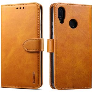 Voor Huawei P20 Lite GUSSIM Business Style Horizontal Flip Leather Case met Holder & Card Slots & Wallet(Khaki)