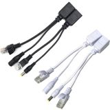 15 PCS POE Split Line Network Camera Power Splitter RJ45 Network Port Power Supply(Wit)