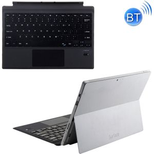 1089a magnetische opladen Bluetooth V 3.0 toetsenbord + microfiber lederen case voor Microsoft Surface Pro 3/4/5/6 (donkergrijs)