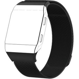 Voor Fitbit Ionic Milanese Horlogeband GROOTTE: 20.6X2.2cm(Zwart)