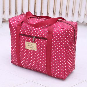 Oxford Doek Wasbare Stofdichte Quiltopslagtas Reizen Moving Draagbare Opbergtas  Specificatie: 60x50x30cm (Rose DOT)