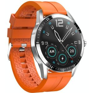 G20 1 3 inch IPS kleurenscherm IP67 waterdicht slim horloge  ondersteuning bloed zuurstof monitoring / slaap monitoring / hartslag monitoring  stijl: siliconen band (oranje)