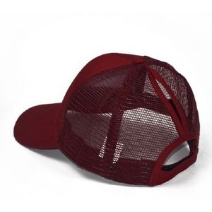 Zomer katoen mesh opening paardenstaart hoed zonnebrandcrme Baseballpet  specificatie: ?? (rode wijn)