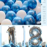 Ronde ballonnen romantisch voorstel lay-out thema ballon decoratie set  stijl: blauw a