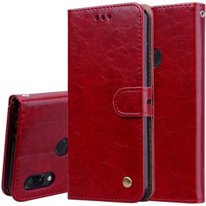 Business stijl olie Wax textuur horizontale Flip lederen case voor Xiaomi Redmi Note7  met houder & kaartsleuven & portemonnee (rood)