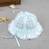 MZ5922 Lace Flower Princess Hat Summer Thin Baby Hat Sun Protection Hat  Maat: 46cm (Lichtroze)