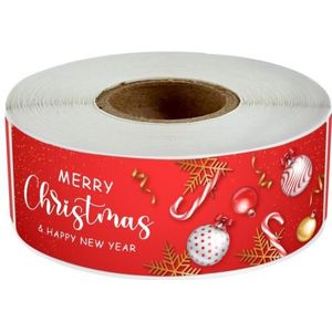 5 rollen 120 vellen / rol Kerstmis Lange Strip Gift Box Seal Sticker (M4)