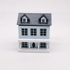 Poppenhuis 1:12 Mini huis cute Pocket Villa (blauw)