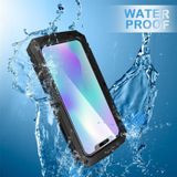 Voor iPhone 11 Pro Schokbestendig waterdicht stofdicht metaal + siliconen beschermhoes met houder (zwart)